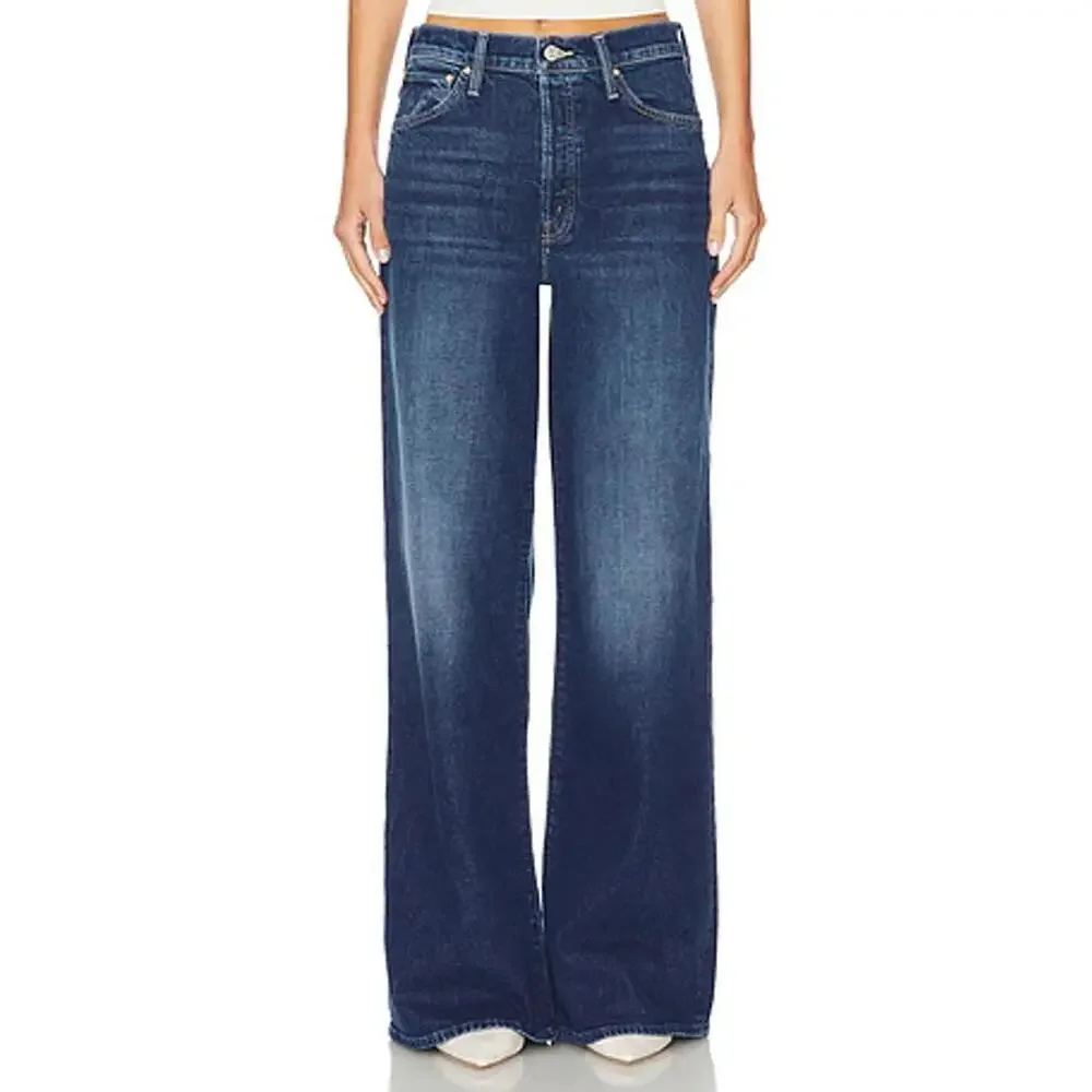 Mother lil ditcher roller sneak Wide-Leg High-Rise Women's Jeans - Dark Blue 27